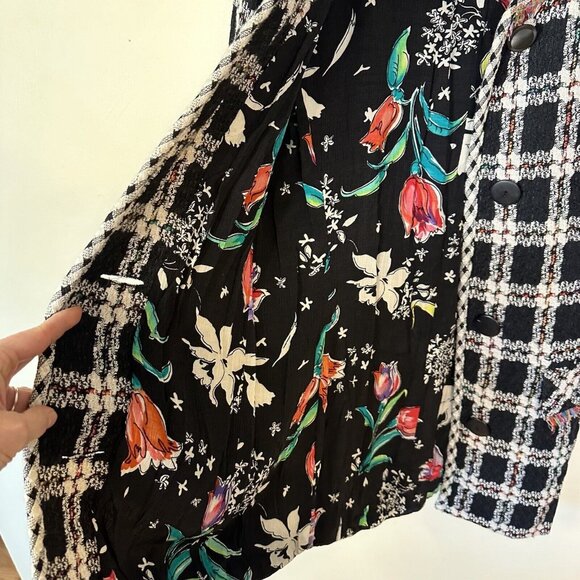 Vtg Womes Jacket Blazer Art to Wear Plaid Medium Platinum Petites Dorothy Schoel - Picture 8 of 13